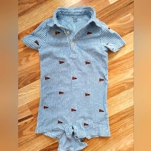 SOLD Ralph Lauren Polo Shortalls bundle of 2, 18 month toddler Onesies x 2